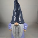 Blue Ceramic Garden Home Gonk Gnome Figurine Ornament Decoration.