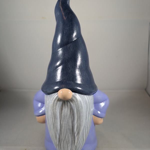 Blue Ceramic Garden Home Gonk Gnome Figurine Ornament Decoration.