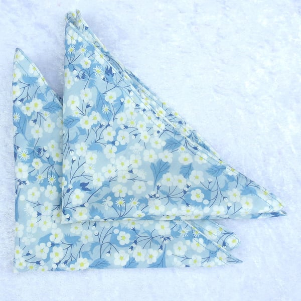 Liberty Lawn napkins, reversible napkins, set of two, double sided napkins