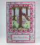 Handmade child's birthday card - fairy in the woods - have a magical birthday - Image 1