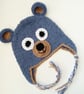 2-4 years toddler children's blue bear hat, free postage!
