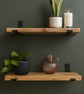 Rustic Wooden shelves with Metal up Brackets 