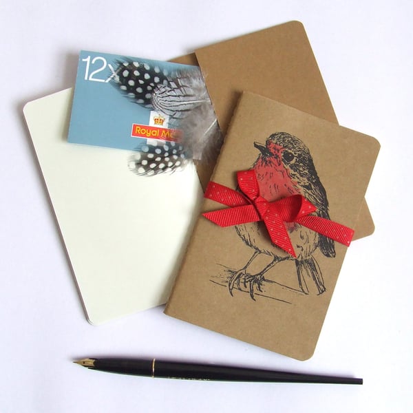 Robin Notebook, Gocco Printed Note Book