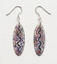 Oval Earrings with wavy line design - Image 5