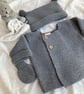 Hand Knitted Baby Boy's Complete "Coming Home" Matinee Set (newborn) - Image 2