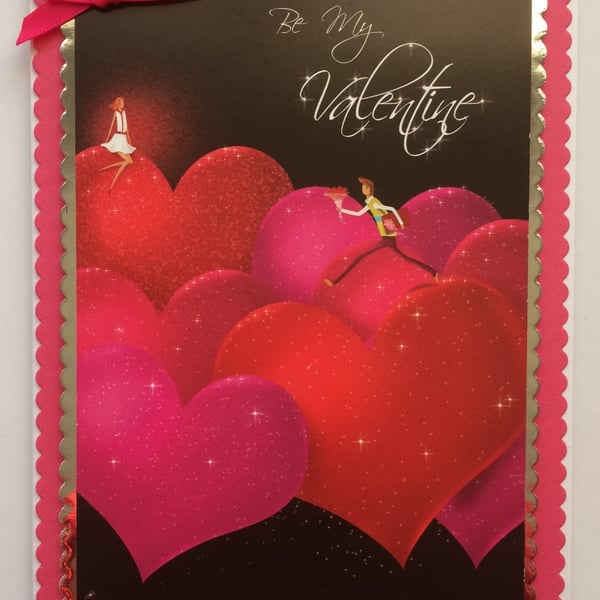 Valentine's Day Card - Be My Valentine 3D Handmade Card