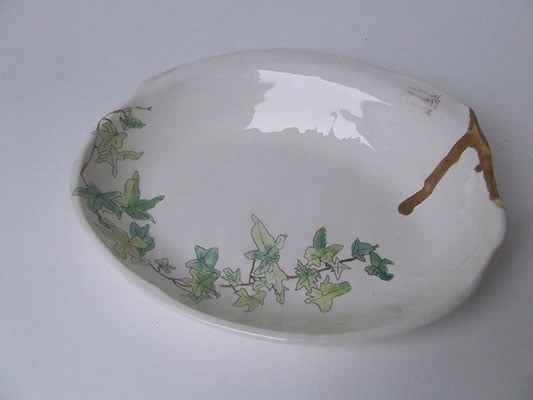 Christmas Ivy Oval Dish