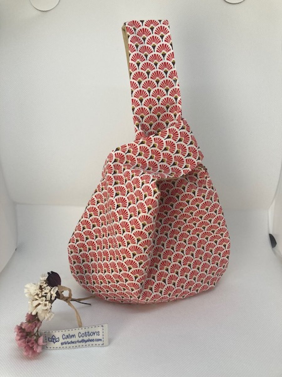 Japanese Knot bag (small) - Peg bag - Project Bag - Evening Bag - Gift Bag