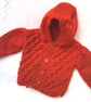 Hooded Jacket with Half Cable Pattern, Baby Shower Gift, Custom Make, Baby Gift - Image 1