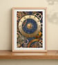 Personal Astrological Art - Brass and Leather Astrology Chart - DOWNLOAD - Image 2