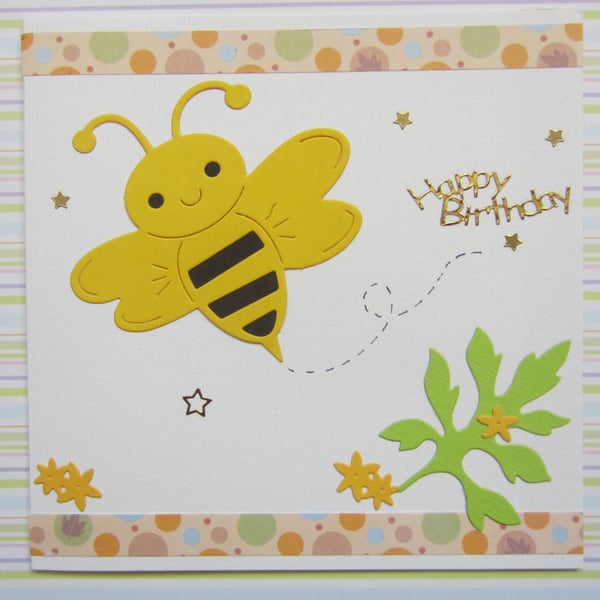Bee Birthday Card. % to Ukraine