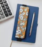 Elasticated pencil case for cover of book diary journal William Morris 
