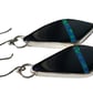 Onyx & Cultured Opal Earrings Sterling Silver Jewellery Gift Gemstone Manmade - Image 6