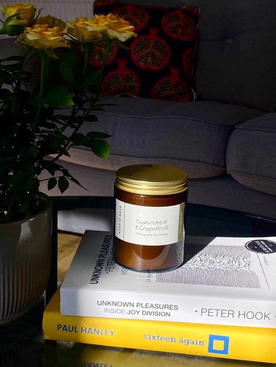 Cedarwood Grapefruit Soy Wax Aromatherapy Candle