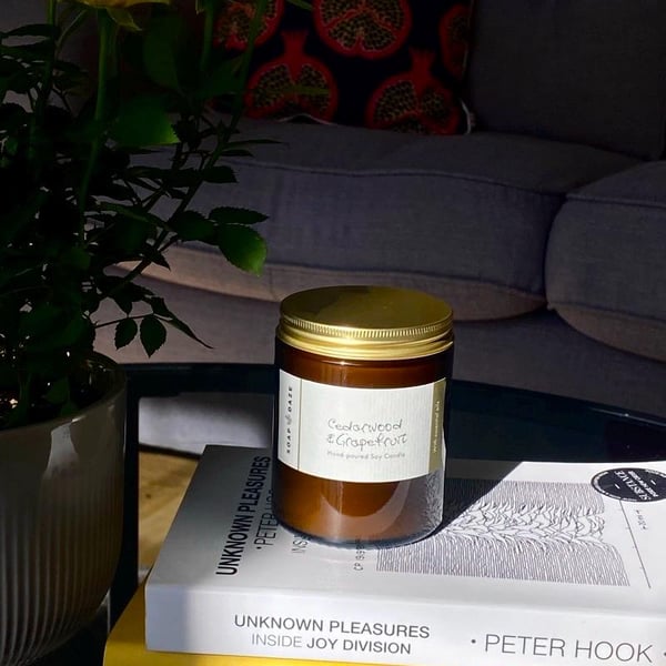 Cedarwood Grapefruit Soy Wax Aromatherapy Candle