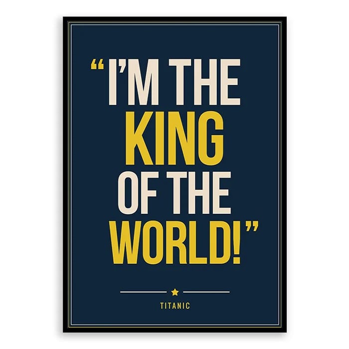Titanic Quote Poster Print - Retro Typography Wall Art