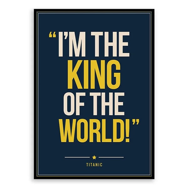 Titanic Quote Poster Print - Retro Typography Wall Art