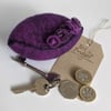 Wet felted Pod Purse: Purple (L)