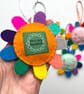 Happy Rainbow Felt Flower Lavender Bags - Image 4