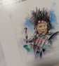 Original hand painted watercolour print of Stirling Tower Scotland - Image 4