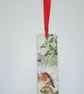 Robin wooden bookmark,  Christmas stocking filler gift, garden bird bookmark  - Image 7