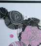 Large Mother's Day Card - Pink, Black & Grey Floral Circles - Image 5