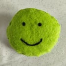 Handmade felt emoji brooch