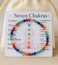 Seven Chakra Gemstone Bracelet - Handmade Gift with Crystal Meaning Card - Image 2