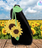 Sunflower bag charm. Sunflower keyring. Sunflower gift. Sunflowers. - Image 1