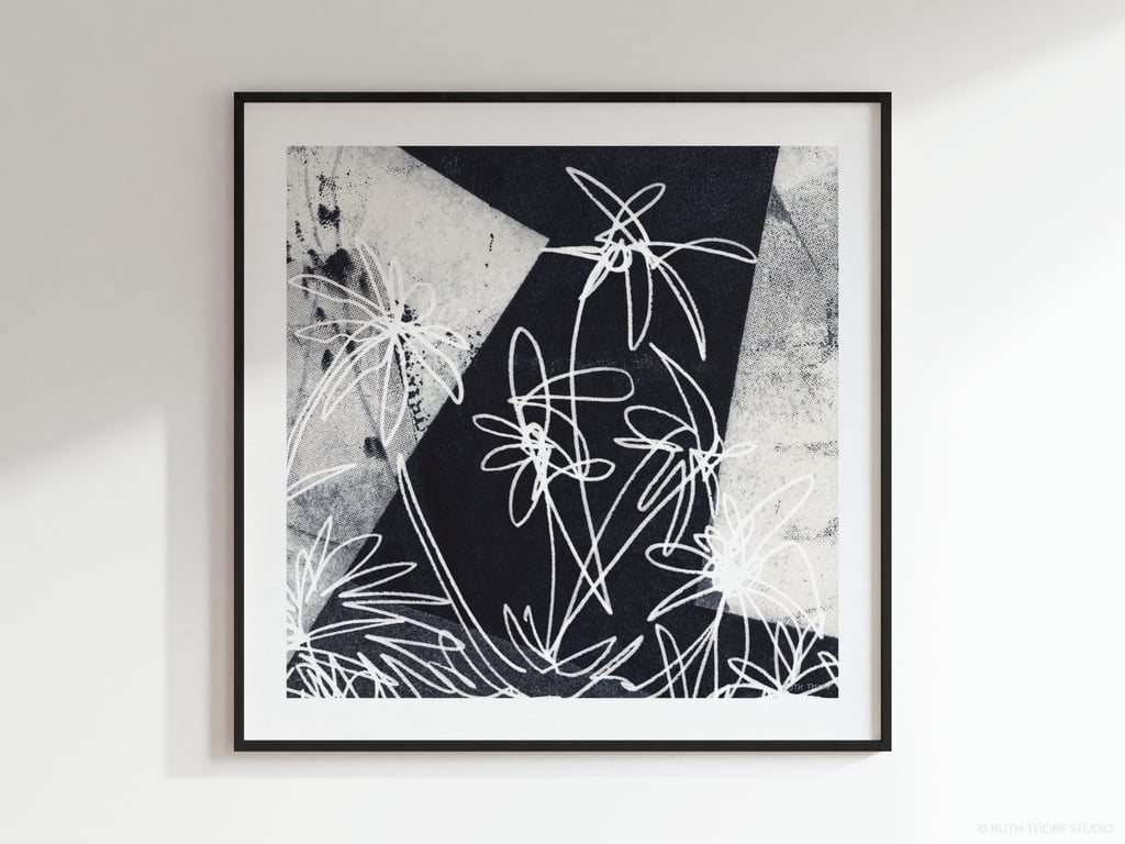 Planting Seeds 3 Square Art Print - Abstract Moments Collection