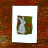 Birthday Card Rabbit Needle felt wool card