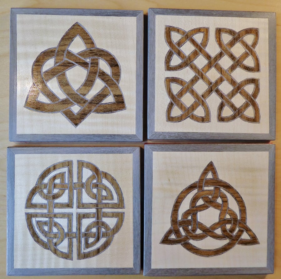 Wood Veneer Coaster set