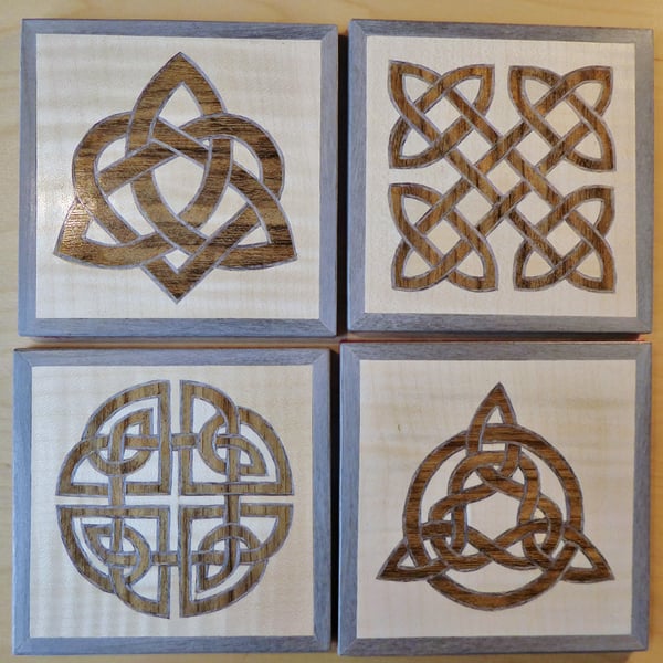 Wood Veneer Coaster set