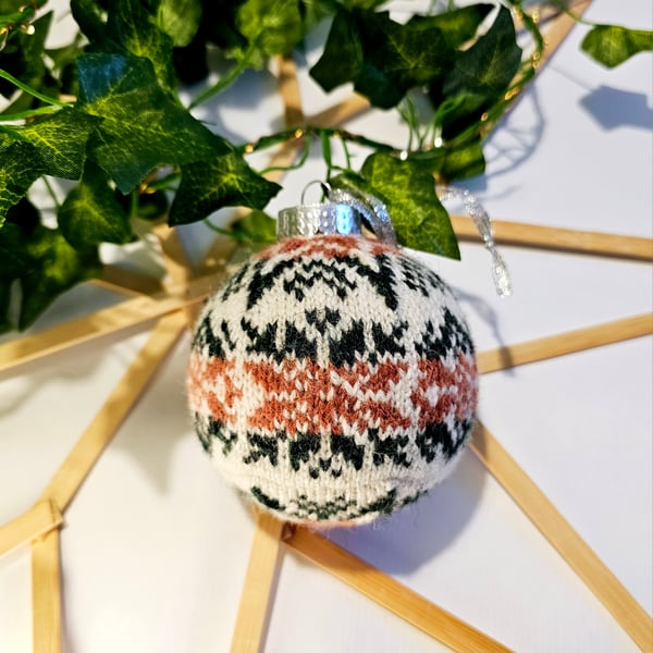 Hand Knit Fair Isle Bauble