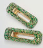 Green and Gold Chunky Hairclips  - Image 5