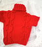 Girl's Knitted Chunky Cabled Short Sleeved Jumper, Gift Ideas for Children - Image 2