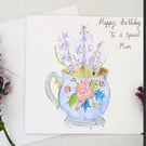 Bluebell hand-painted personalised Mother's day, Birthday card