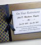 Navy blue and gold Retirement Guest book, retirement keepsake, gift - Image 1