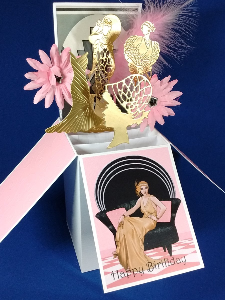 Ladies Art Deco Birthday Card