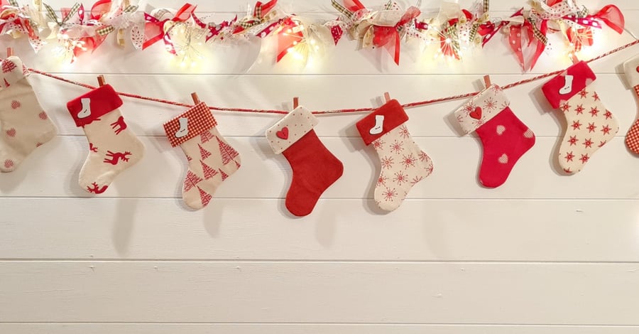 Scandi Stocking Garland