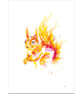 Squirrel watercolour print, painting, woodland, British wildlife