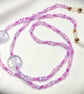 Pink & Purple Czech Bead Eye Glass Chain - Image 4