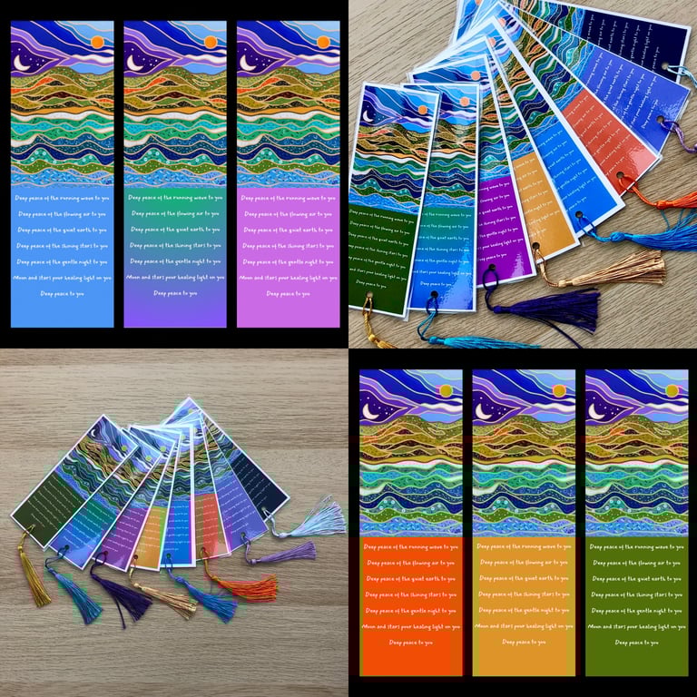 DEEP PEACE BOOKMARK-ORIGINAL ACRYLIC PAINTING