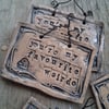 CLEARANCE! rustic ceramic pottery sign-you're my favourite weirdo