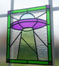 Stained Glass UFO Window Hanging - Image 2