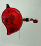 Handmade Fused Glass Beaded Hanging Bird Decoration - Image 5