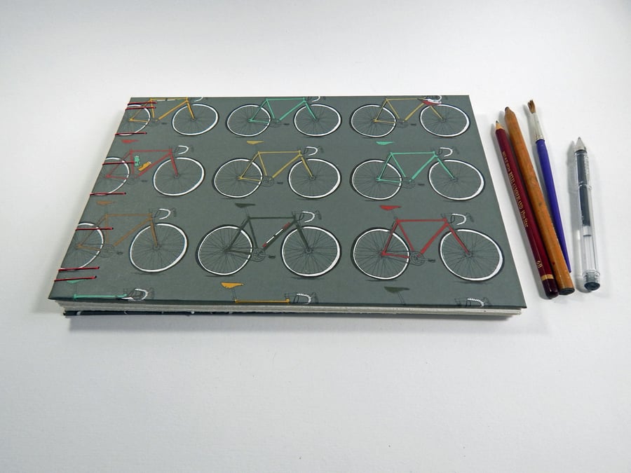 Bicycles Sketchbook Drawing Book - A4 Large Sketchbook - Cycling, Artist Gifts 