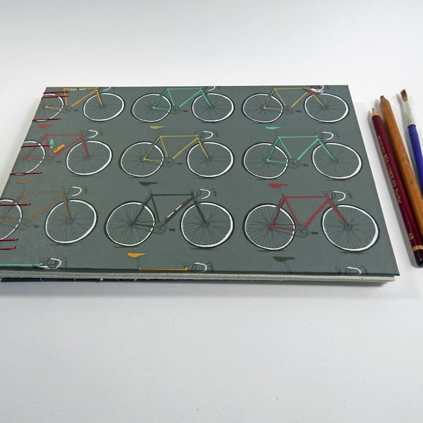 Bicycles Sketchbook Drawing Book - A4 Large Sketchbook - Cycling, Artist Gifts 