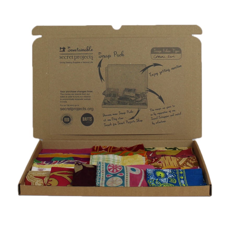 Cotton Sari Scrap Pack