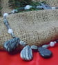 Jasper necklace with crackled glass beads & star charm - Image 4